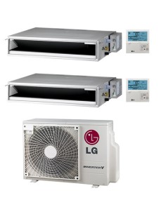 Climatizzatore Condizionatore LG Canalizzabile R32 Dual Split Inverter 18000 + 18000 BTU con U.E. MU4R25 NOVITÁ Classe A++/A+... 2