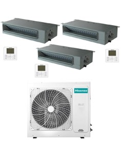 Climatizzatore Condizionatore Hisense Canalizzabile R32 Trial Split Inverter 9000 + 12000 + 18000 BTU con U.E. 4AMW81U4RAA NO... 2
