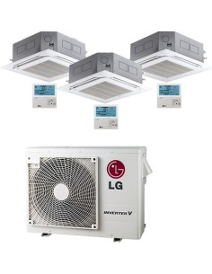 Climatizzatore Condizionatore LG Cassetta 4 vie R32 Trial Split Inverter 9000 + 9000 + 9000 BTU con U.E. MU4R27 NOVITÁ Classe... 2