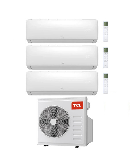 Climatizzatore Condizionatore TCL Elite serie F Wifi R32 Trial Split Inverter 7000 + 7000 + 12000 BTU con U.E. MT2130 Classe ...