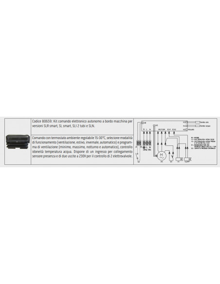 Kit comando elettronico autonomo a bordo macchina per Bi2 Smart, SLN, Bi2 4tubi B0659 - Climaway