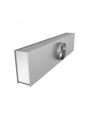 Plenum di raccordo in acciaio zincato con isolamento per diffusore a 1 feritoia con deflettori a lama lunghezza 800mm - Climaway